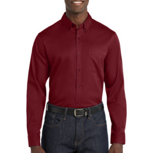 Port Authority® Long Sleeve SuperPro React™ Twill Shirt
