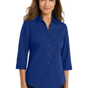 Port Authority® Women’s 3/4-Sleeve Carefree Poplin Shirt